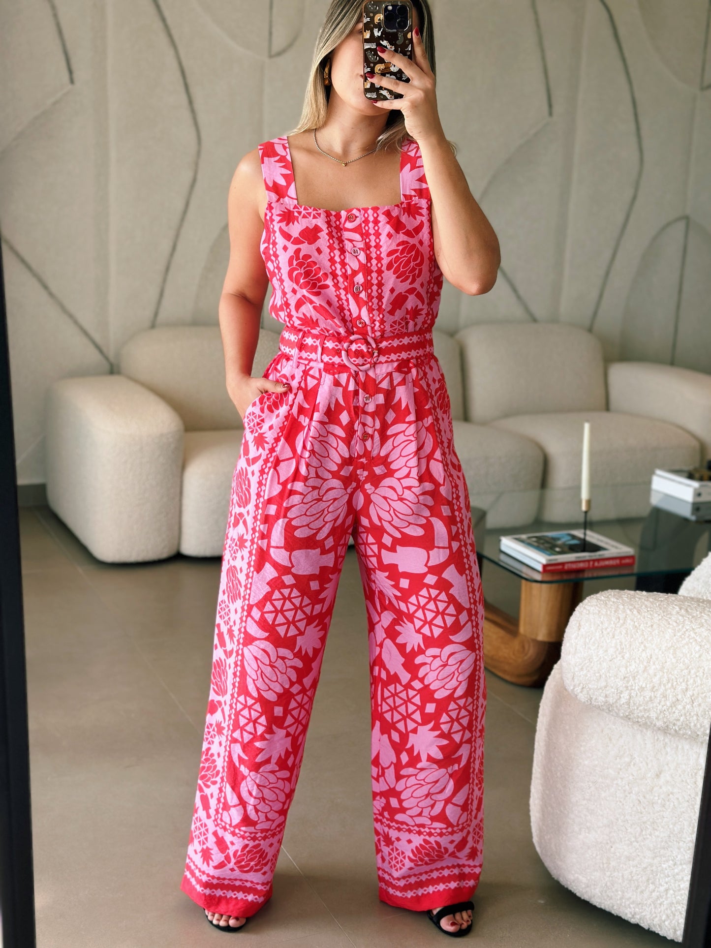 Coral Pink Jumpsuit