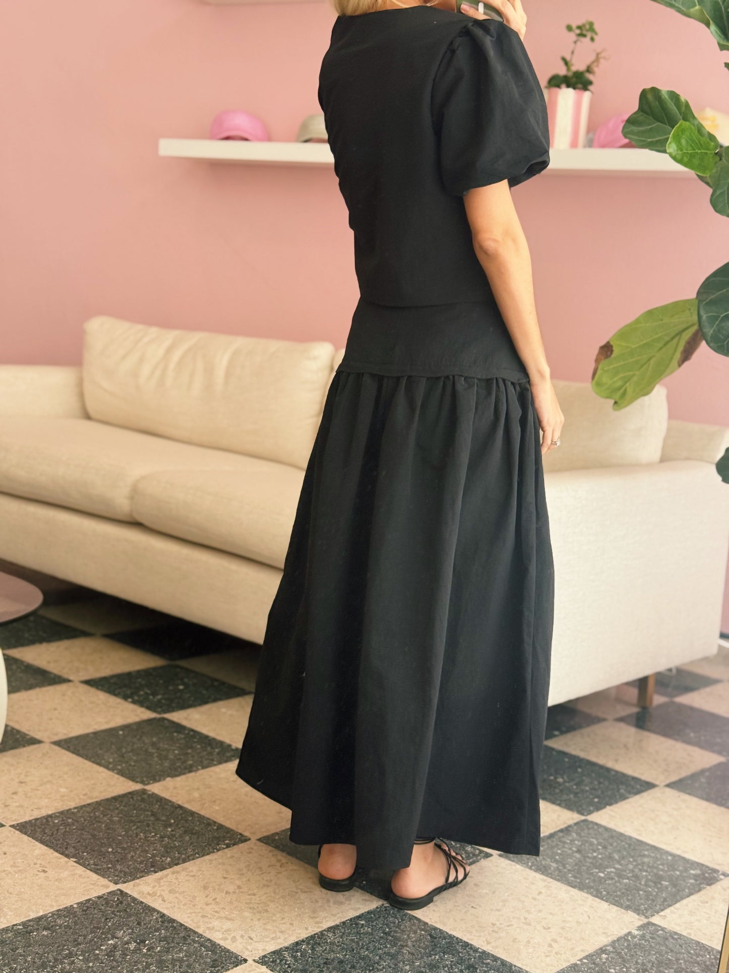 Black Skirt Set
