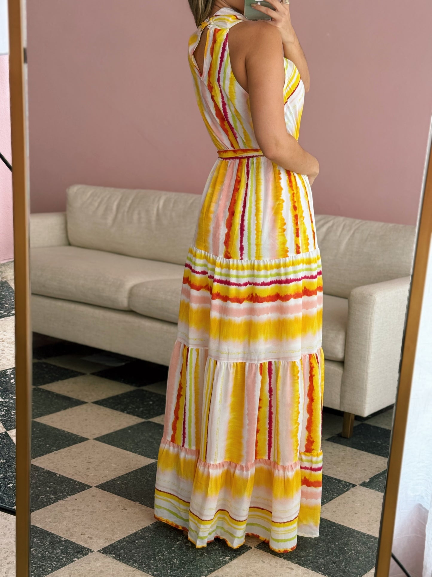Yellow Asymmetrical Dress