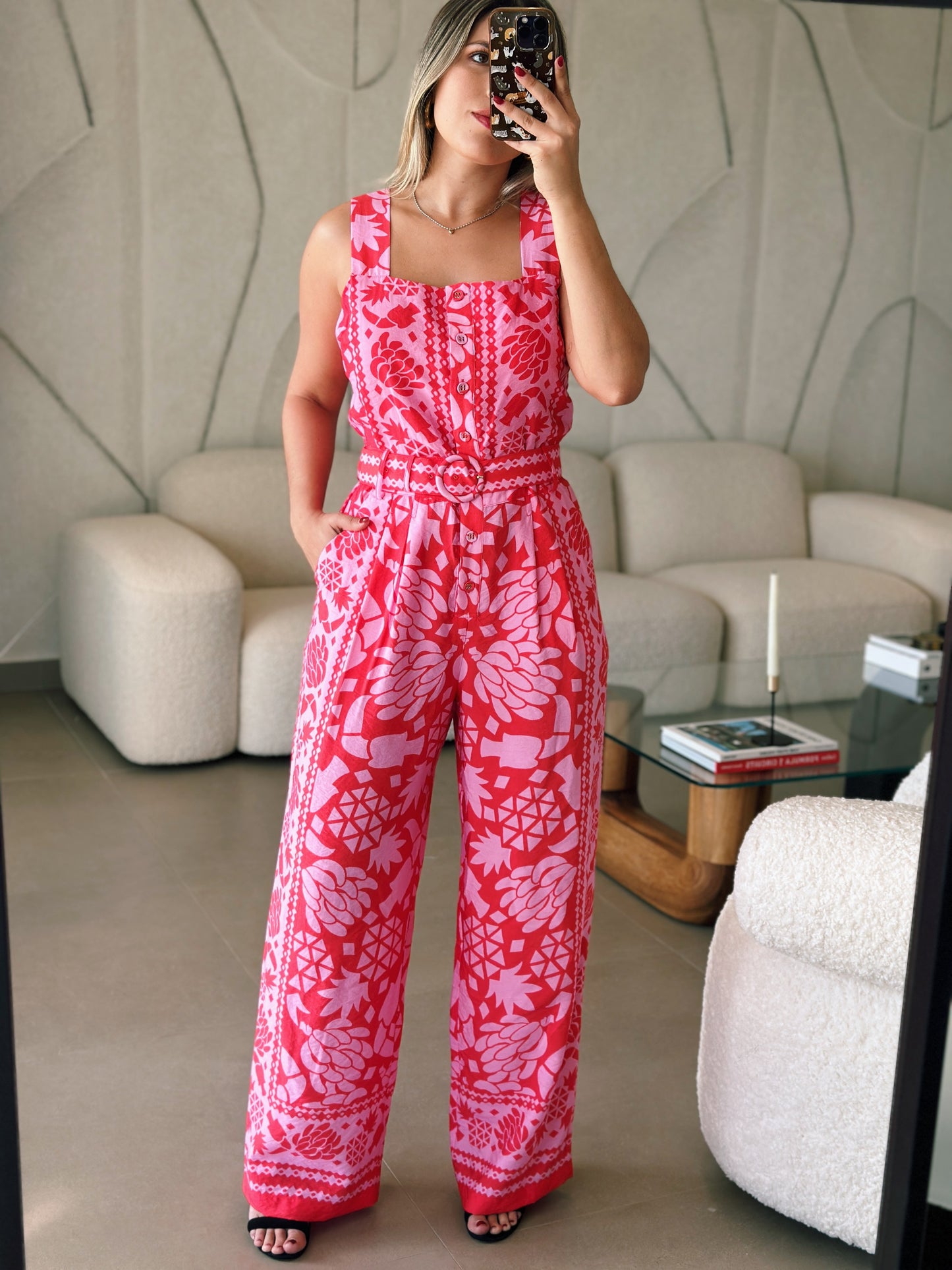 Coral Pink Jumpsuit