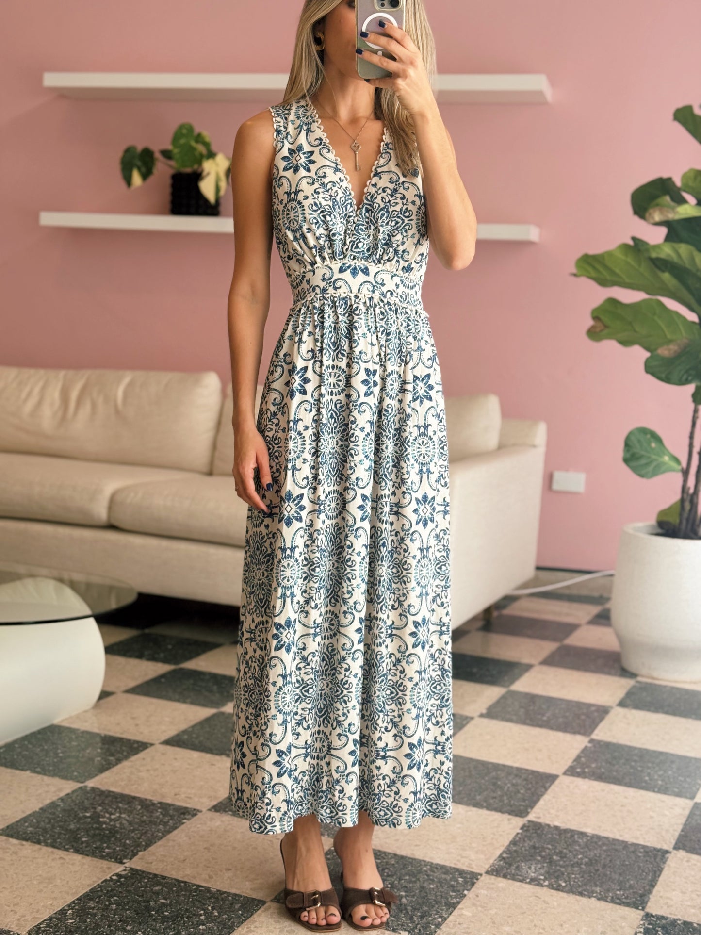 Summer In Capri Blue Dress