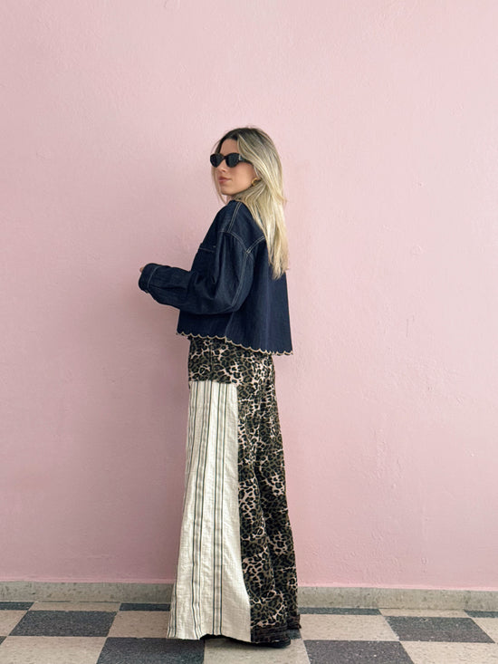 Leopard Patch Pants
