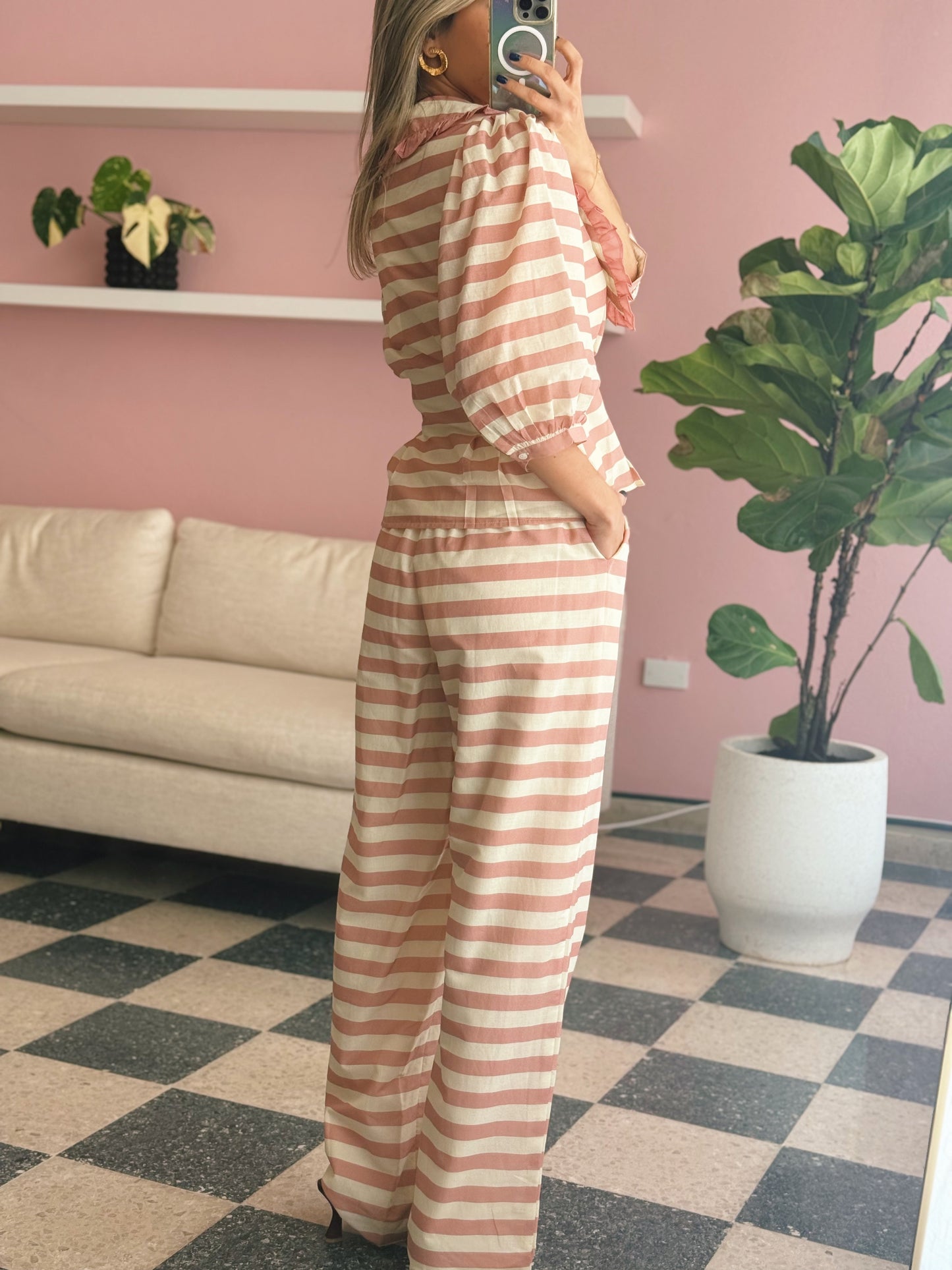 Pink Striped Set