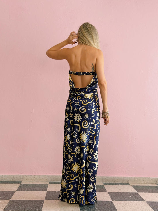 Sky Open Back Dress