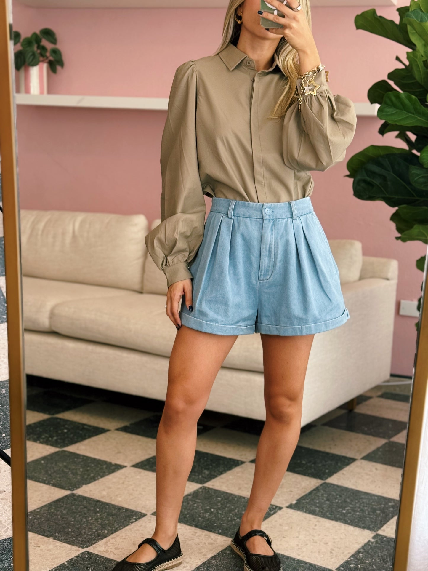 Blue Denim Shorts