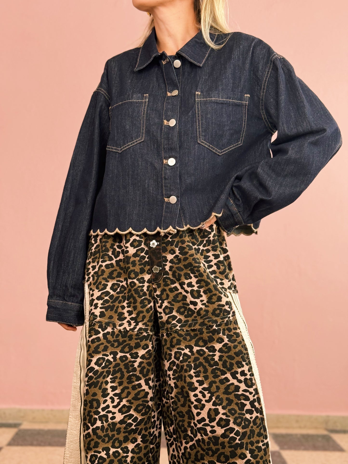 Denim Jacket Scallop