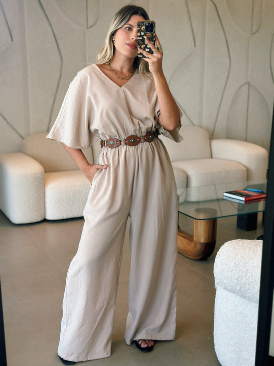 Beige Jumpsuit