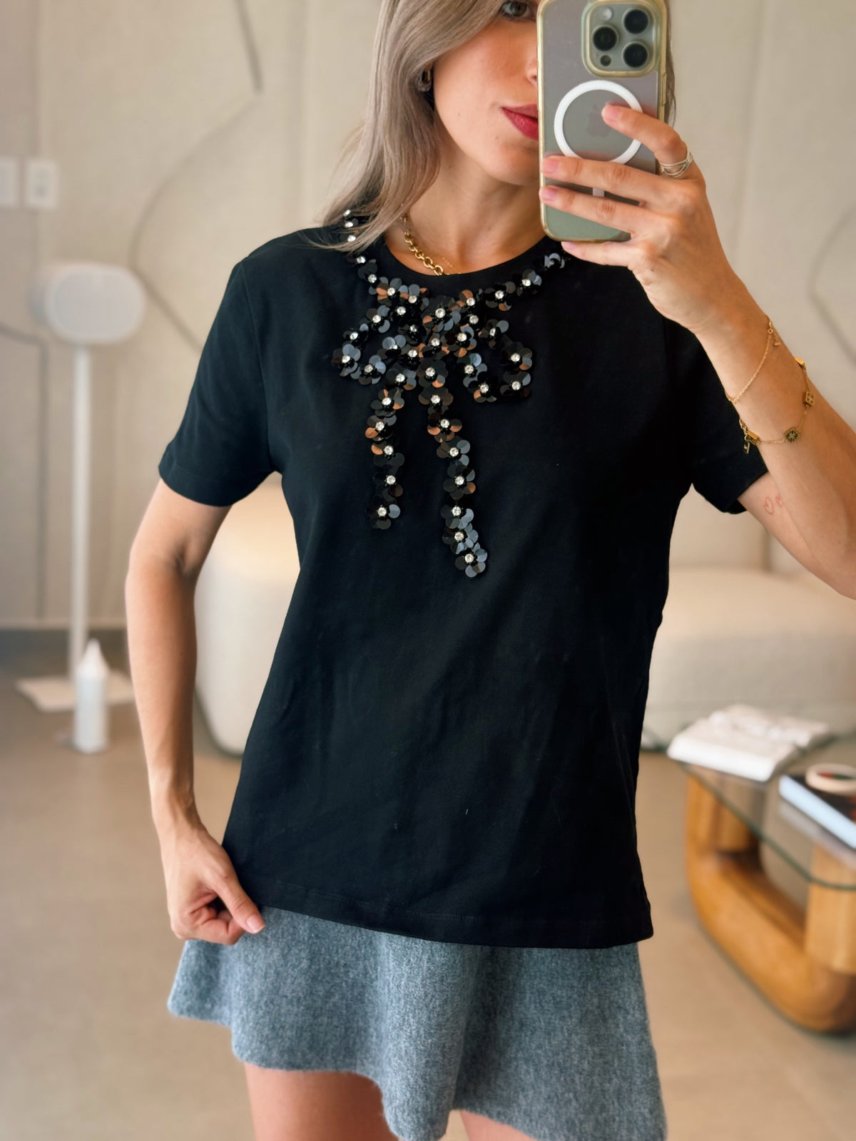 Bow Bead Detail Top