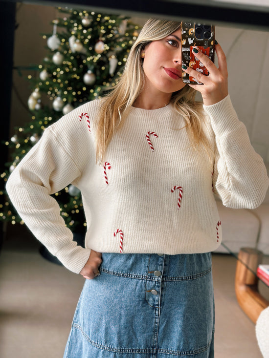 Candy Cane Sweater