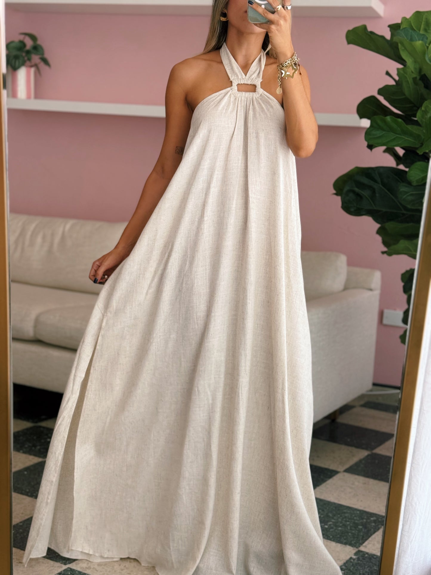Halter Backless Maxi Dress