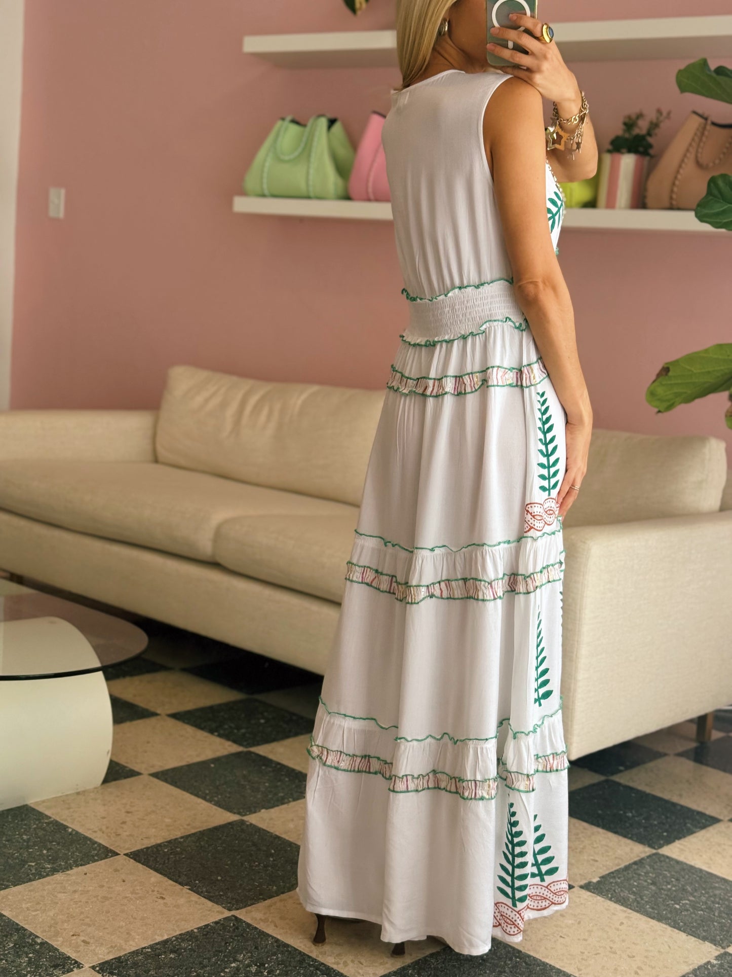 White Boho Maxi Dress