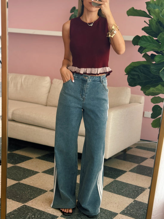 Side Stripe Denim Pant