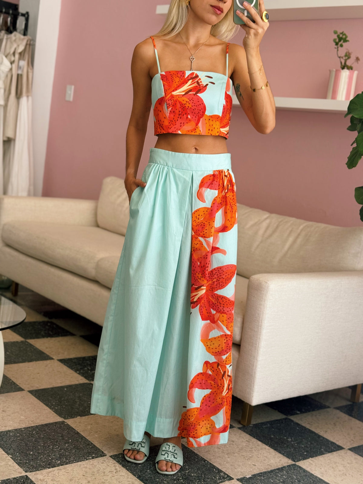 Blue Lily Skirt Set - Dress To