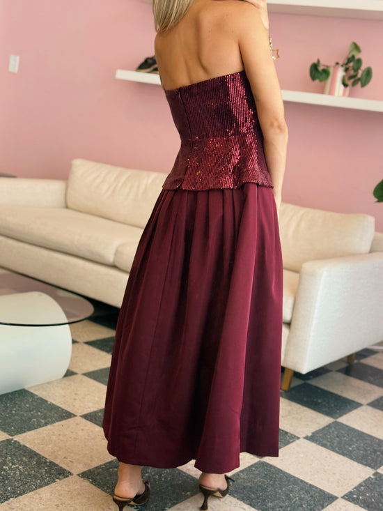 Burgundy Sequin Dress