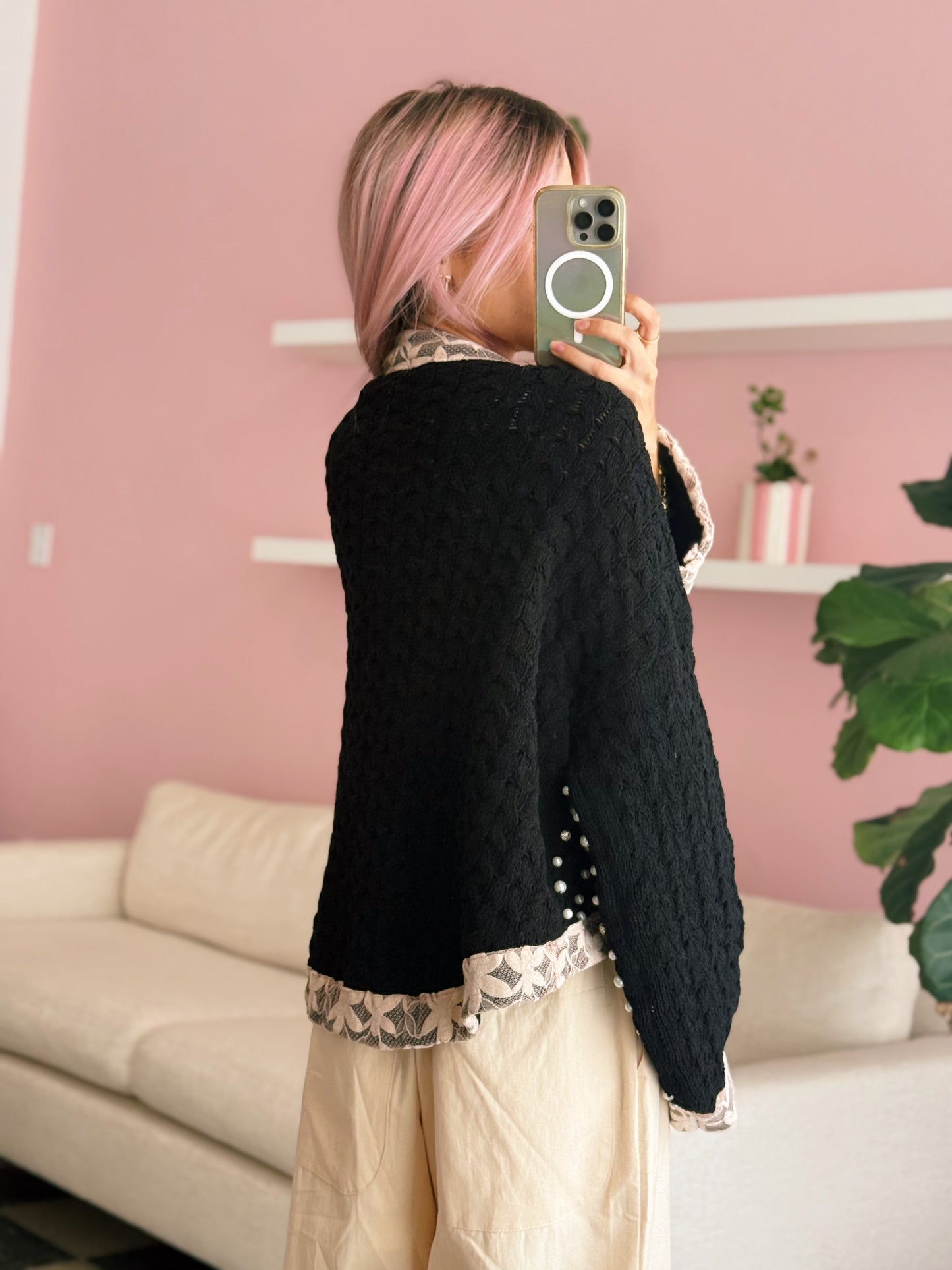 Pearl & Rhinestone Cardigan