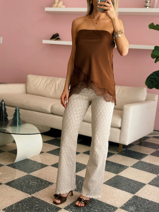 Lace Mocha Top