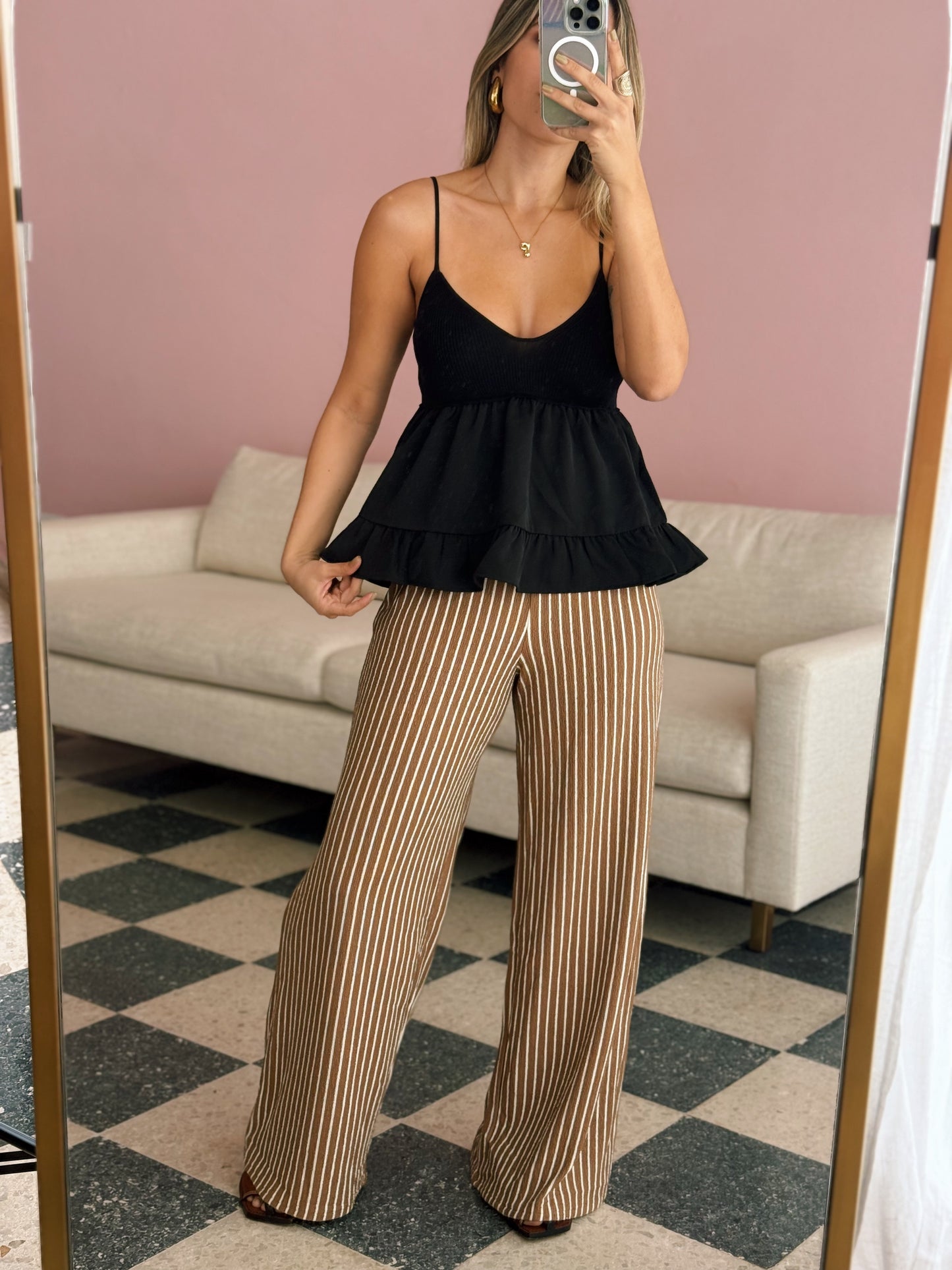 Black Peplum Top