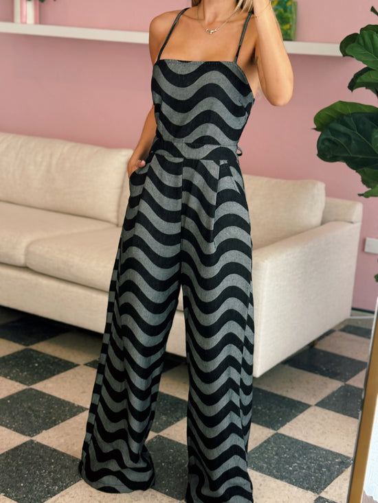 Black Open Back Jumpsuit
