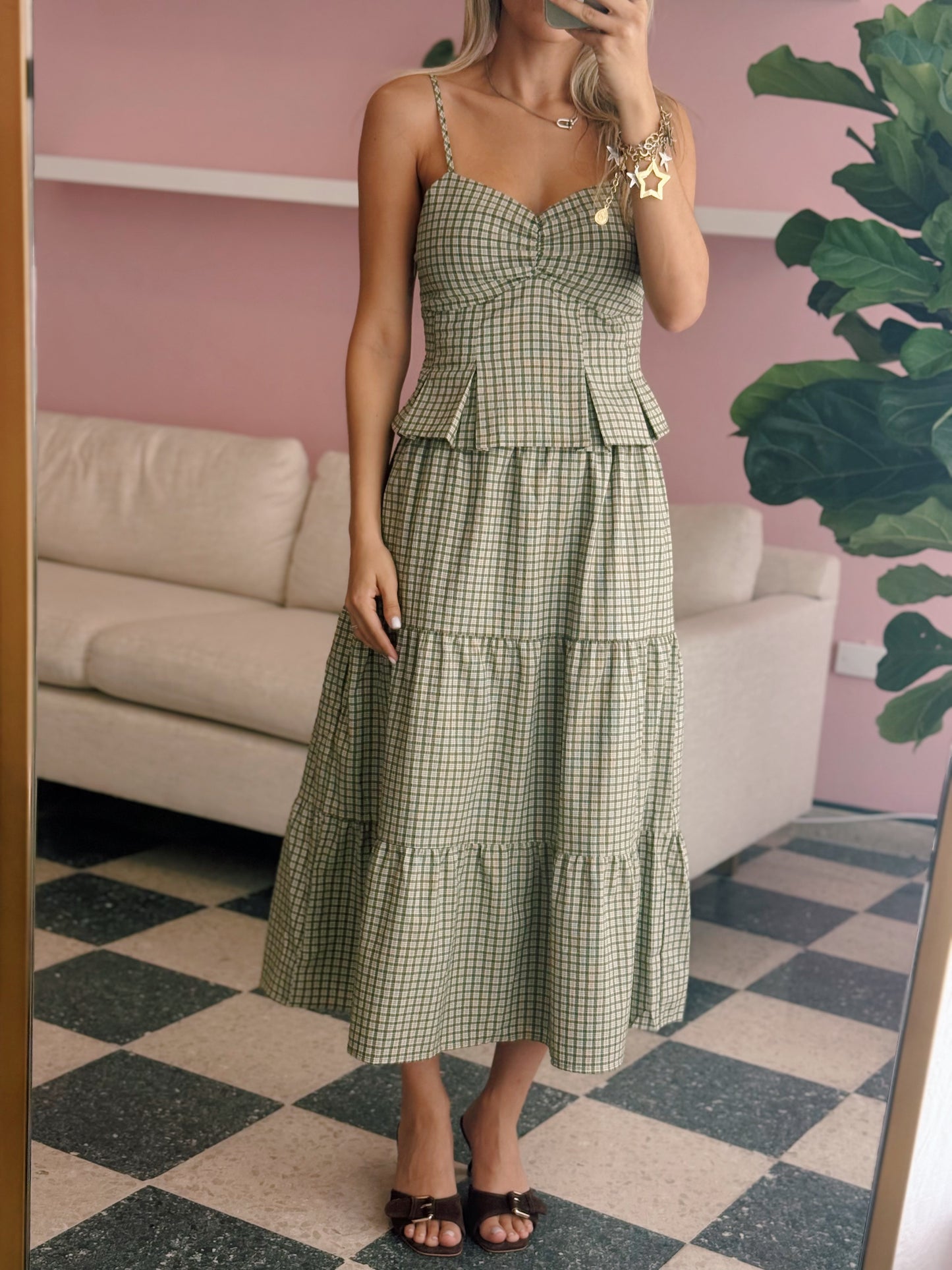 Olive Skirt Set