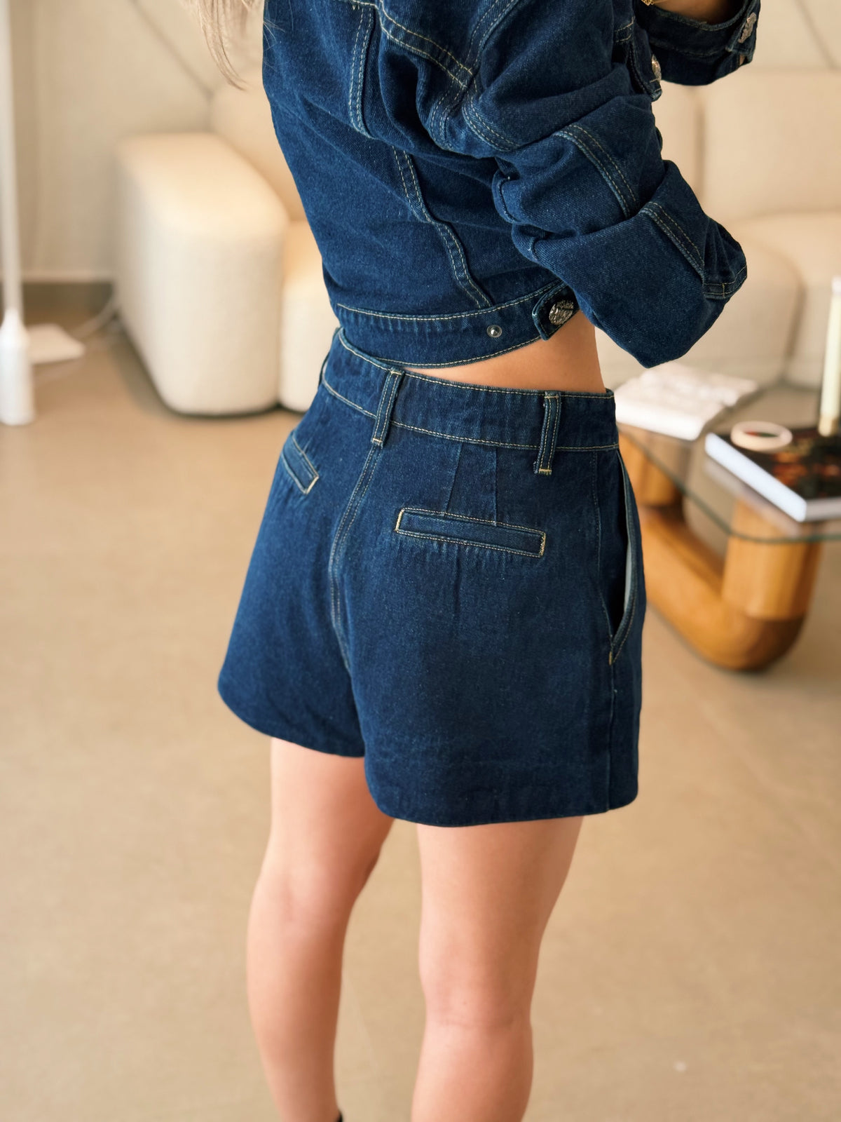 Denim Short Set
