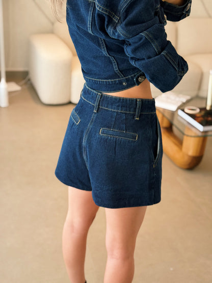Denim Short Set