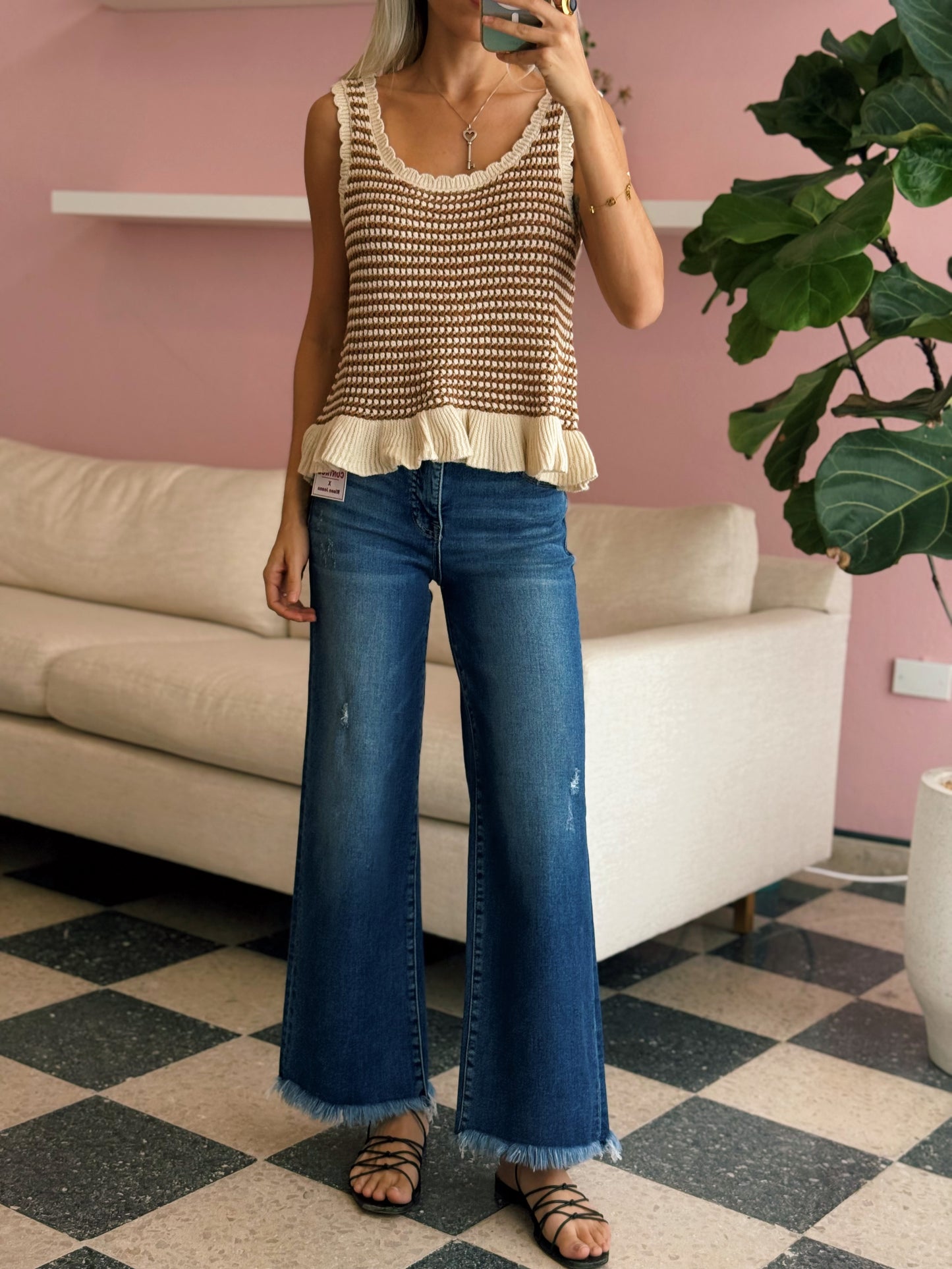 Natural Knit Sweater Top