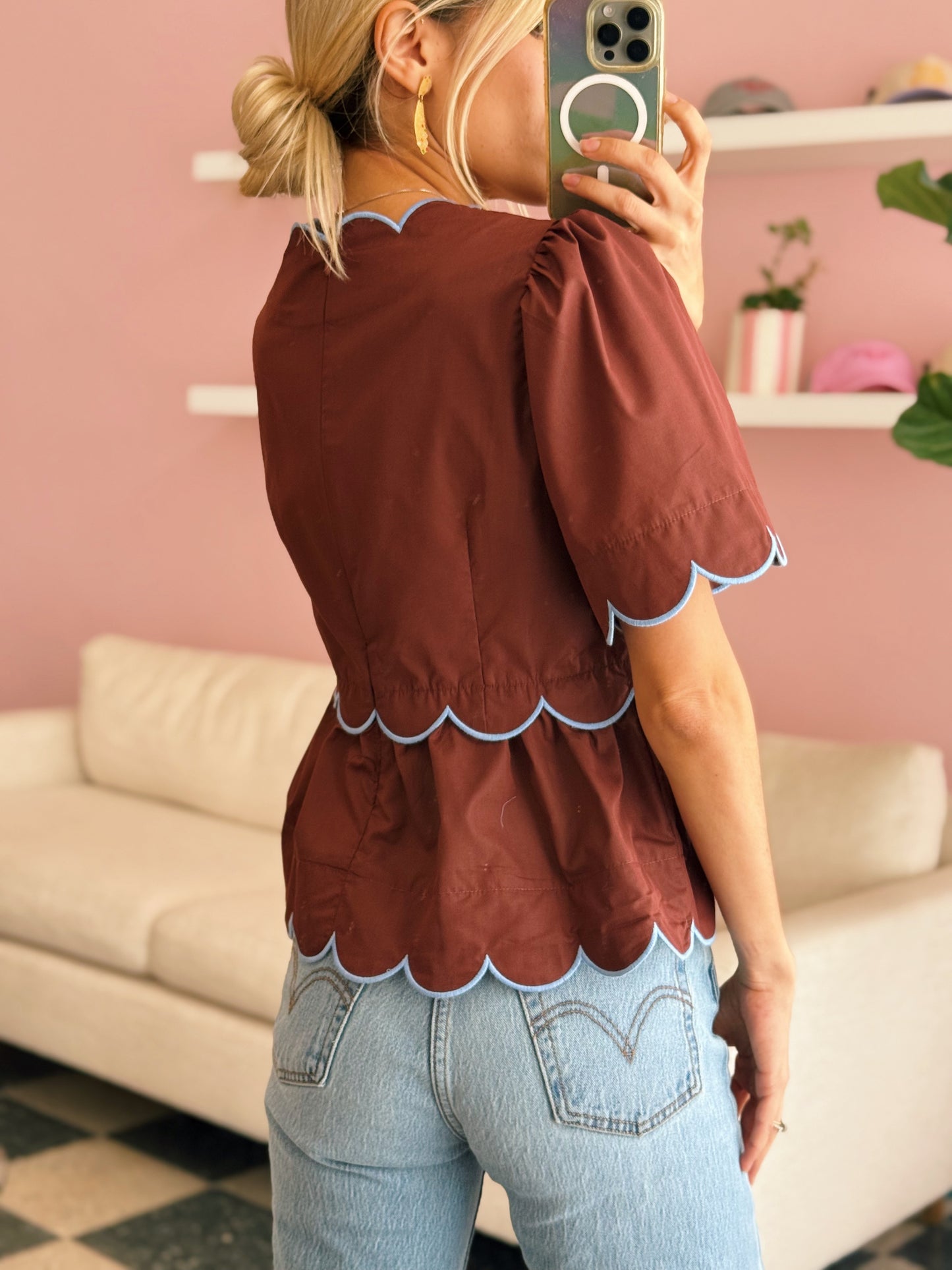Brown Delicate Blouse