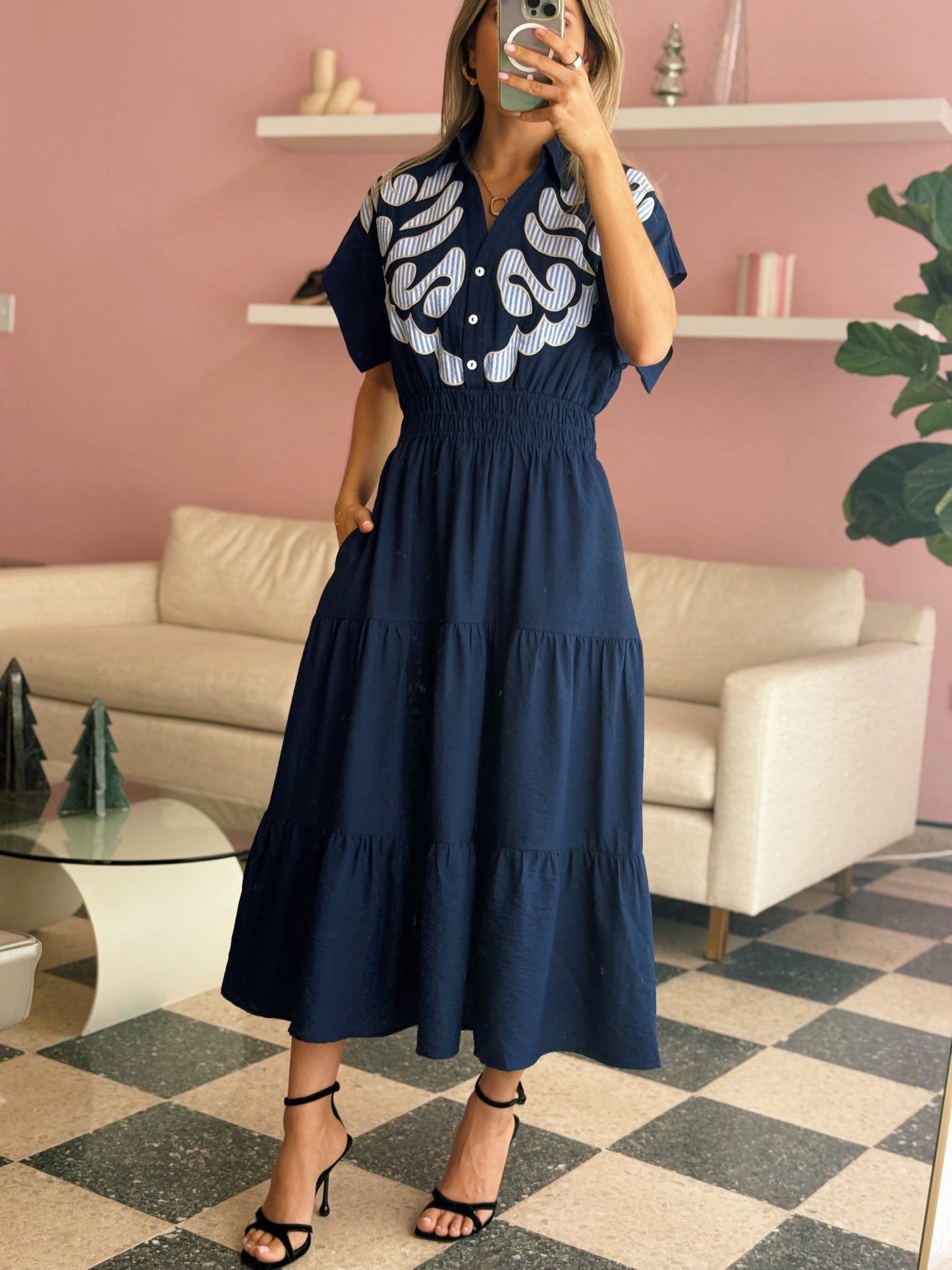 Navy Midi Dress