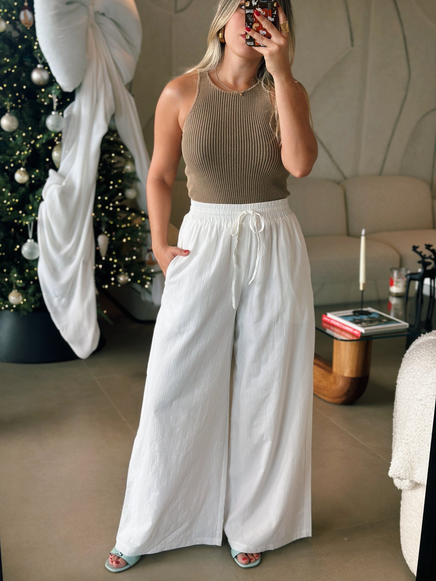 White Wide Leg Pant