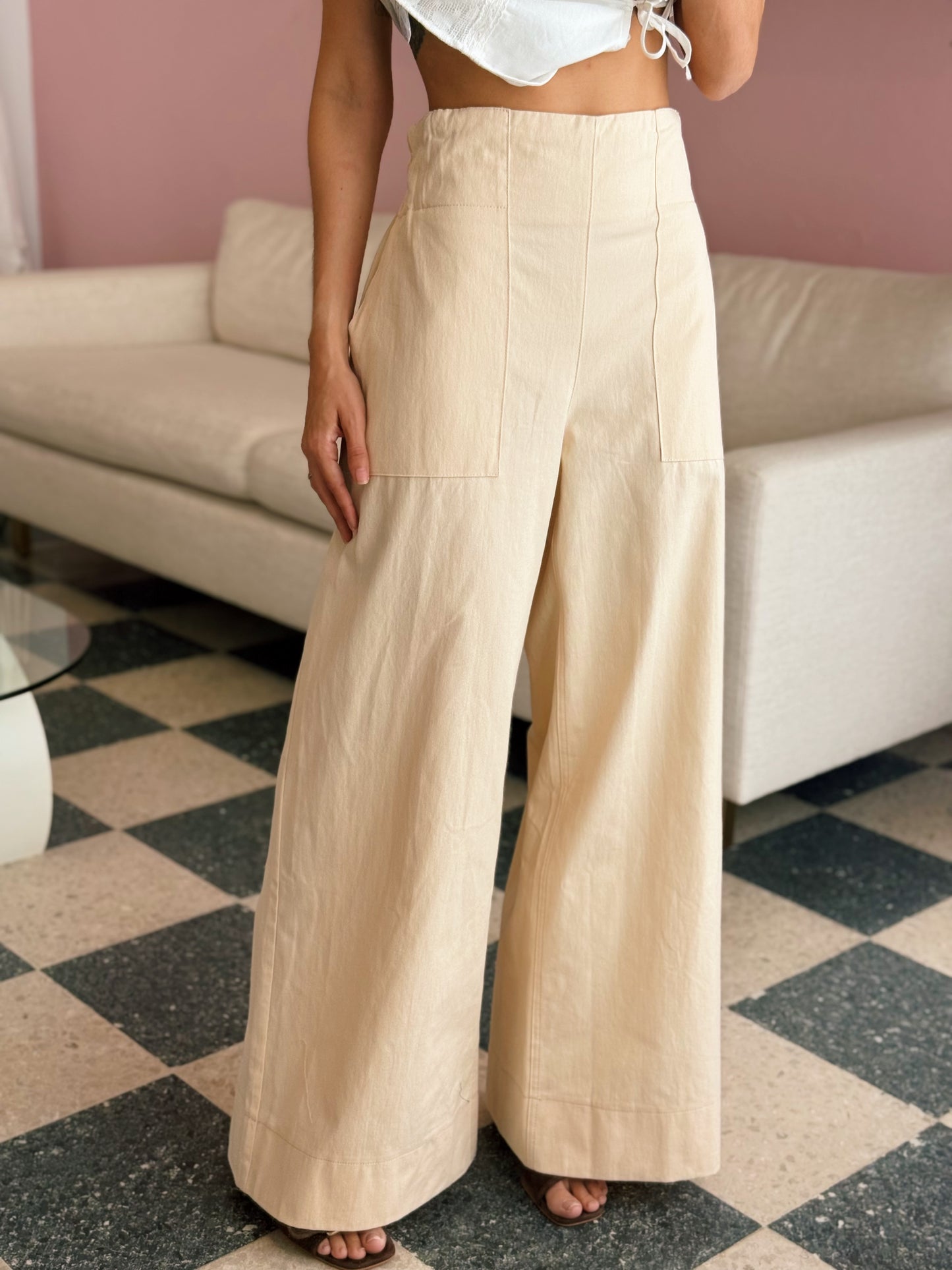 High Waist Wide Leg Pant