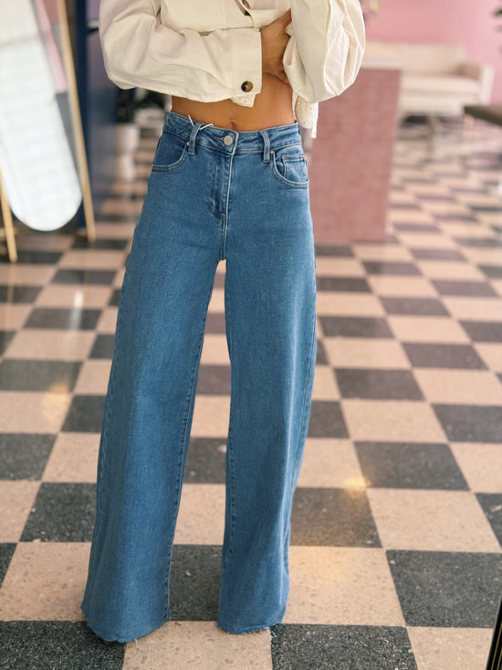 High Rise Palazzo Jeans