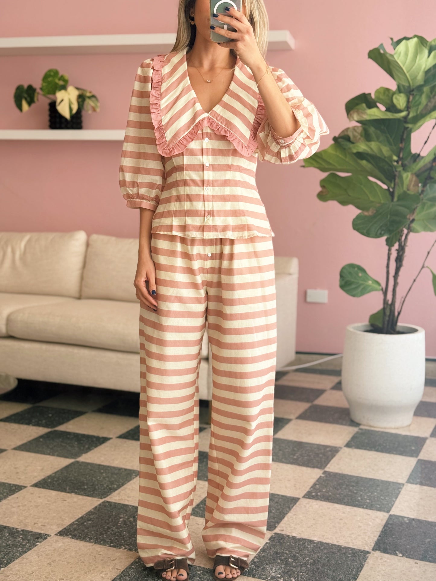 Pink Striped Set