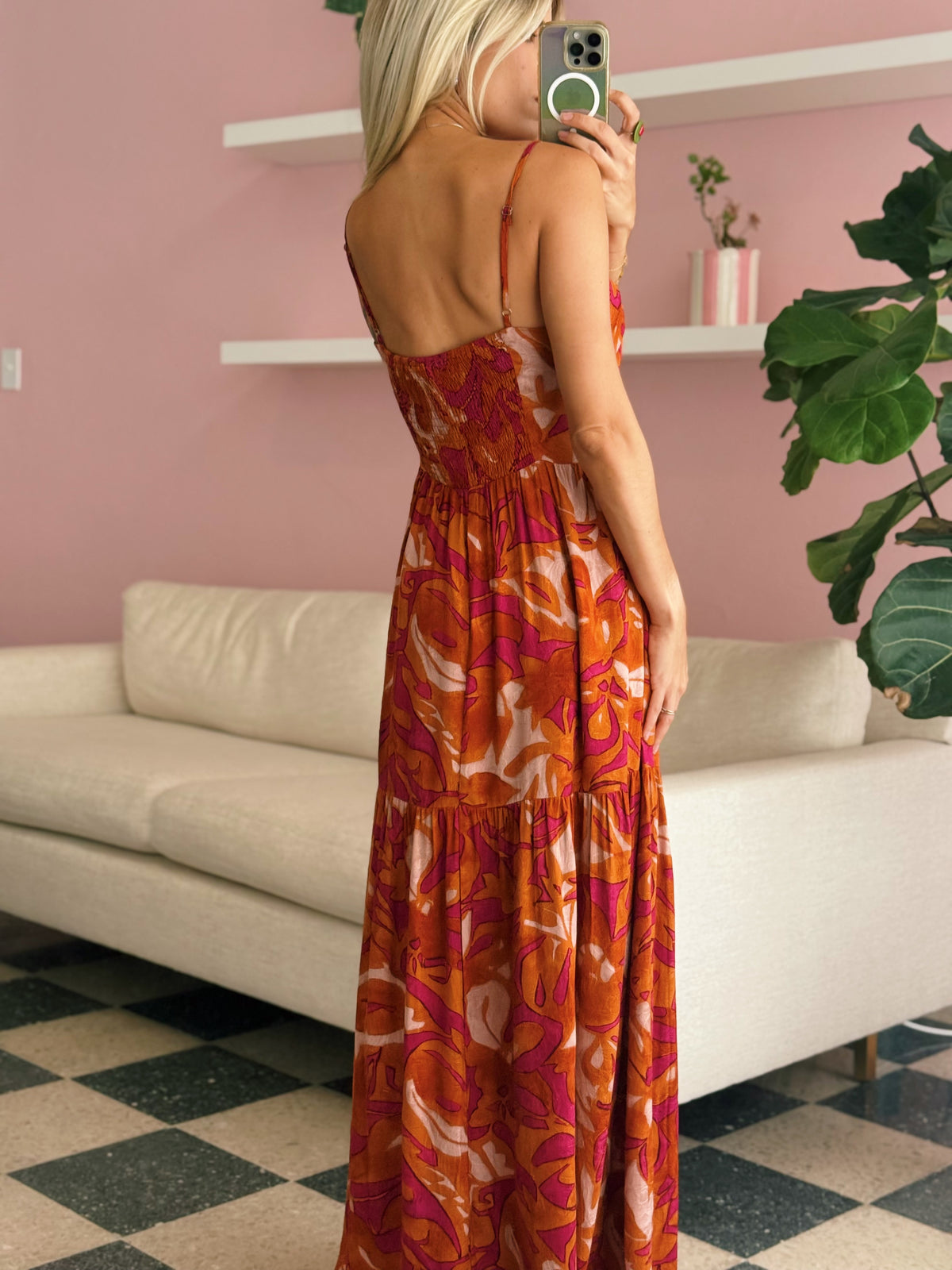 Burnt Orange Maxi Dress