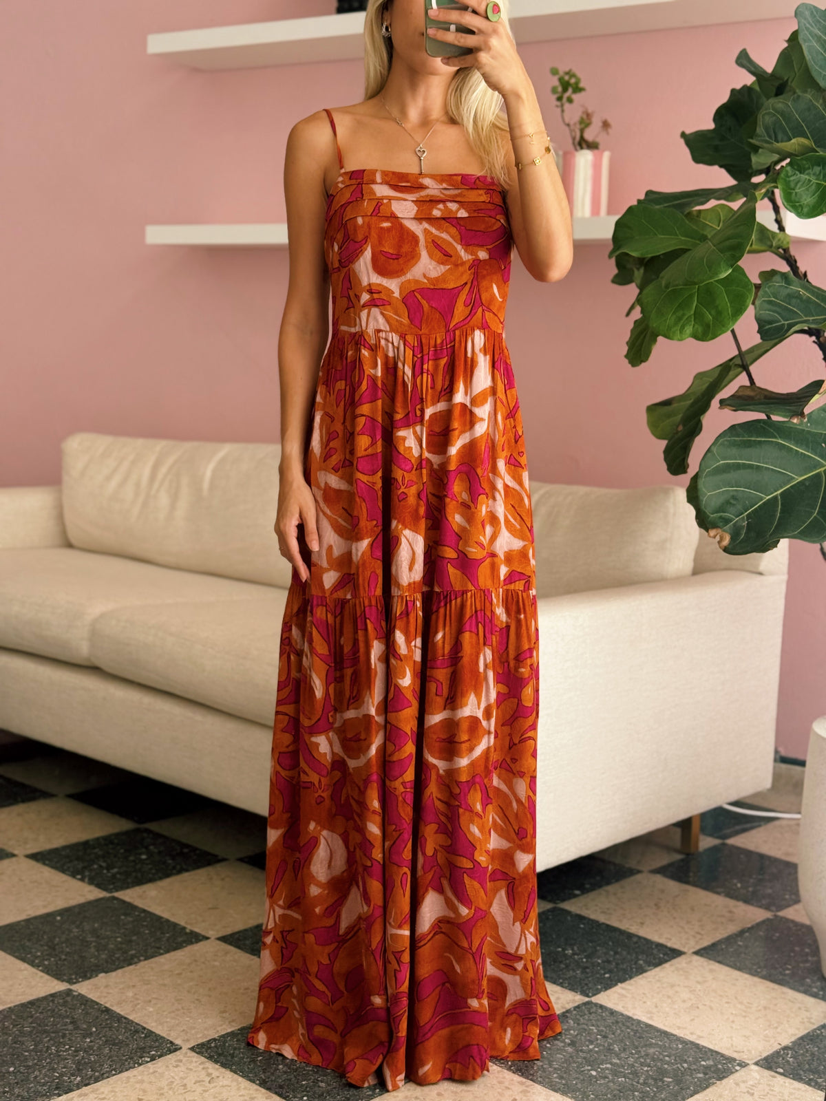 Burnt Orange Maxi Dress