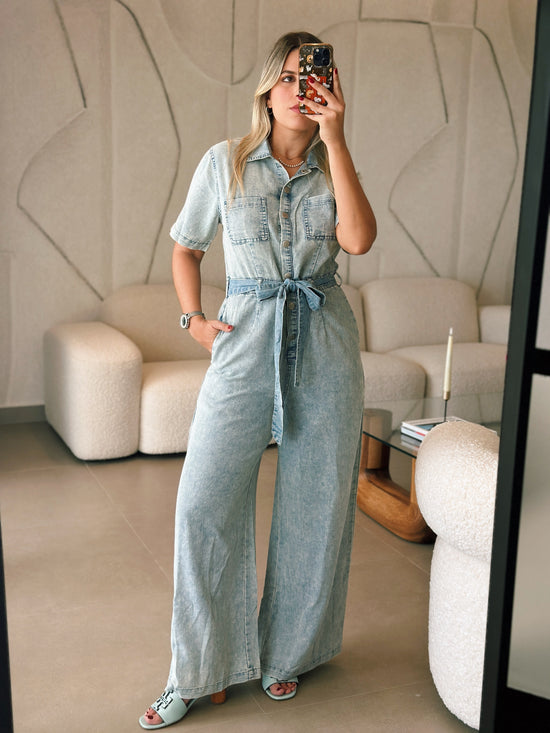 Denim Tencel Jumpsuit