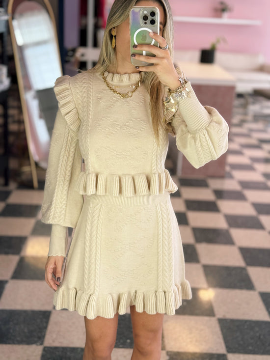 Taupe Skirt Set