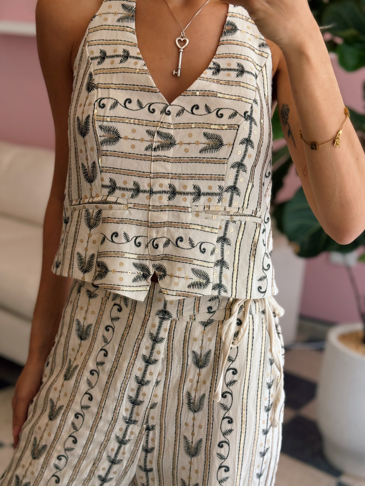 Embroidered Sequin Top - Designed in Barcelona