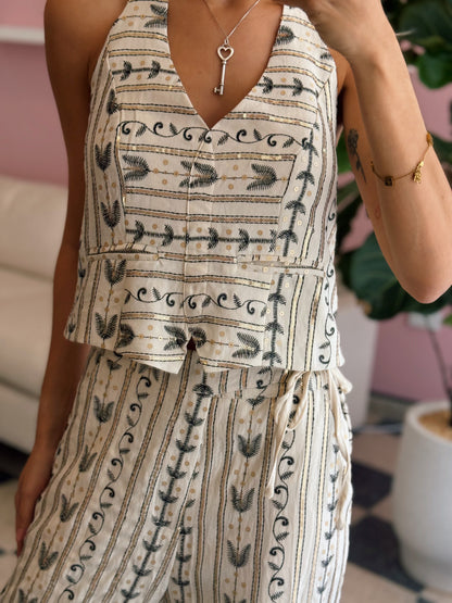 Embroidered Sequin Top - Designed in Barcelona