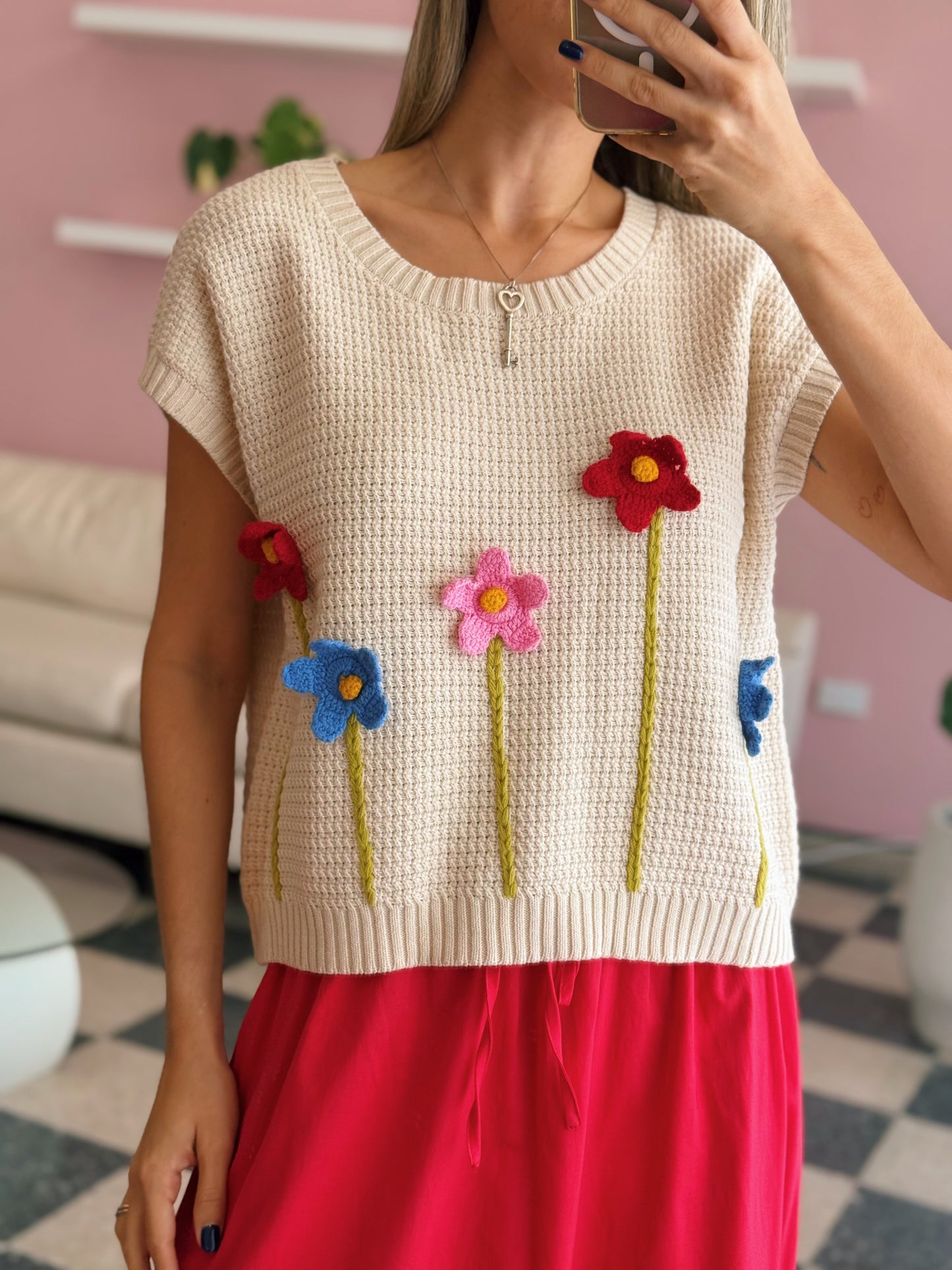 Floral Knit Top