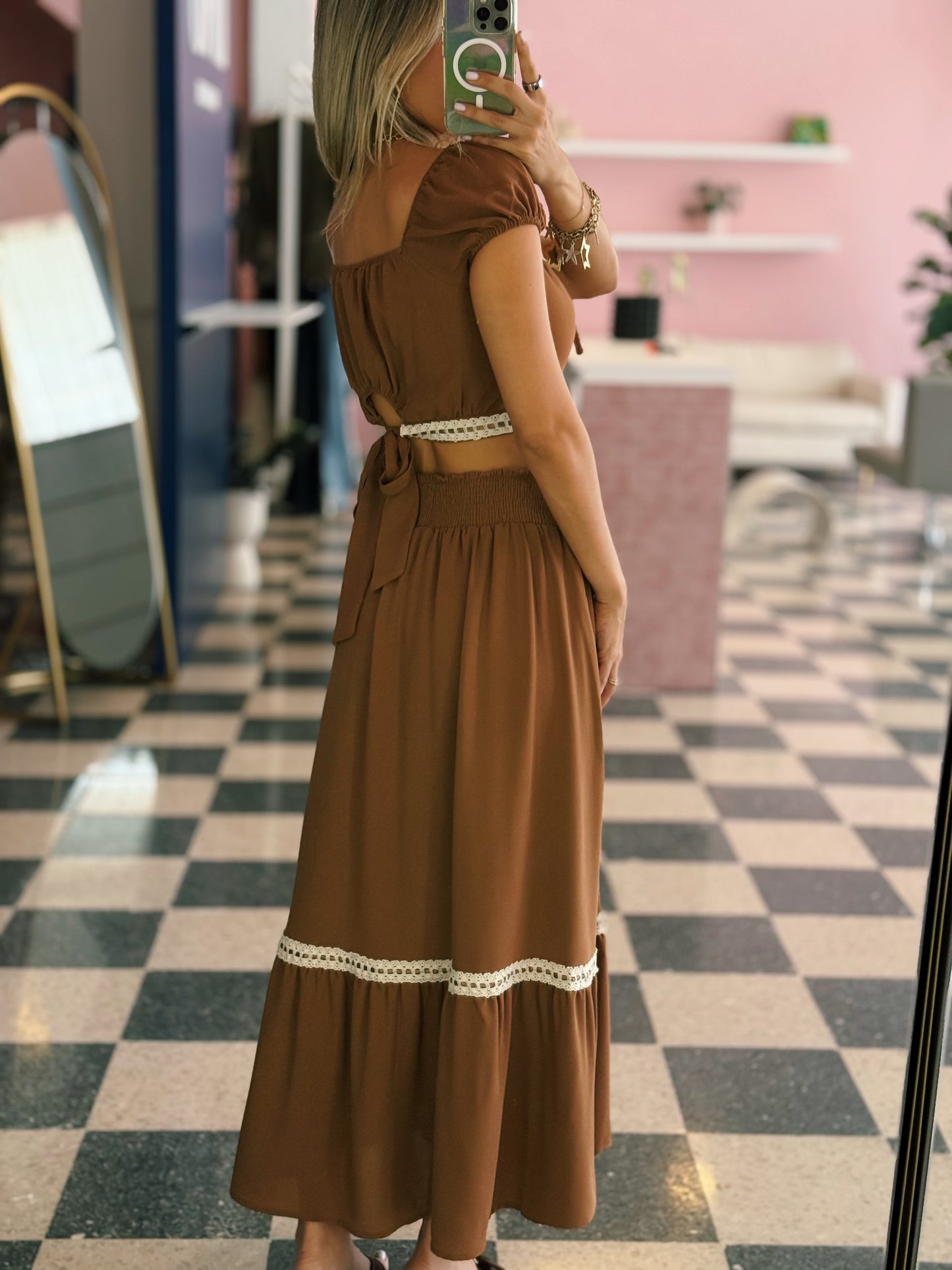 Brown Skirt Set