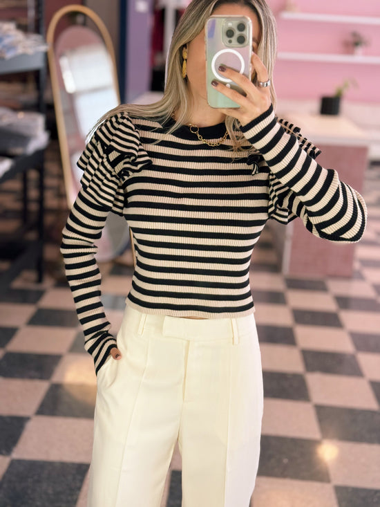 Ribbed Striped Top