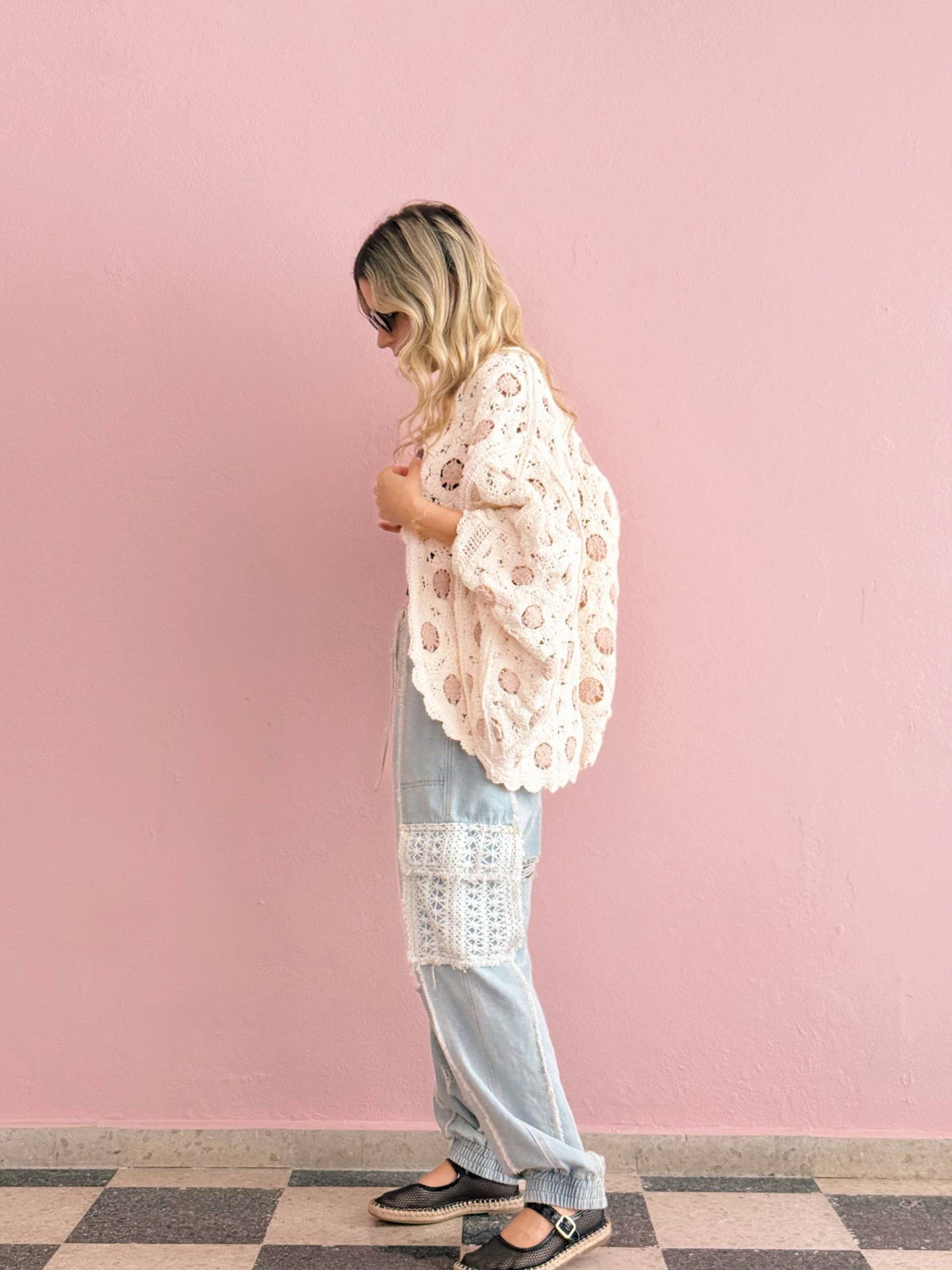 Crochet Denim Jogger Jean
