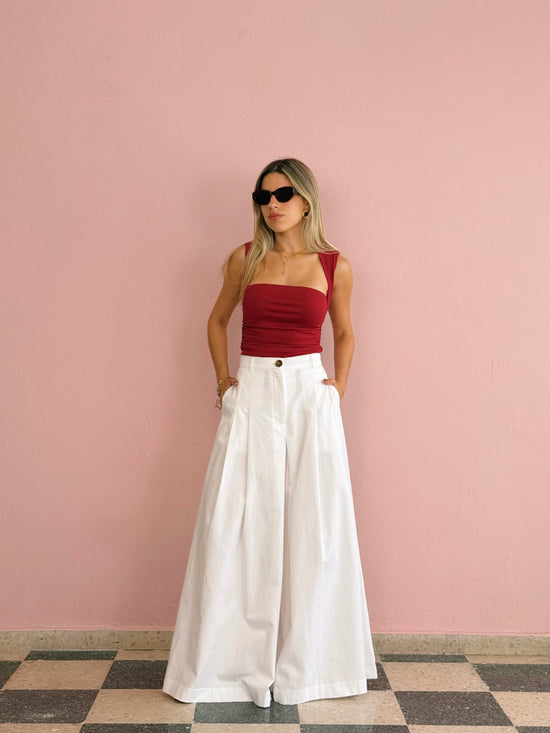 Burgundy Contour Top
