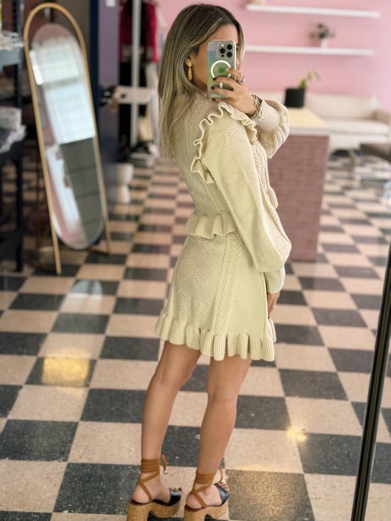 Taupe Skirt Set