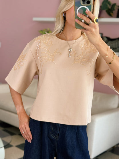 Sequin Embellishment T-shirt