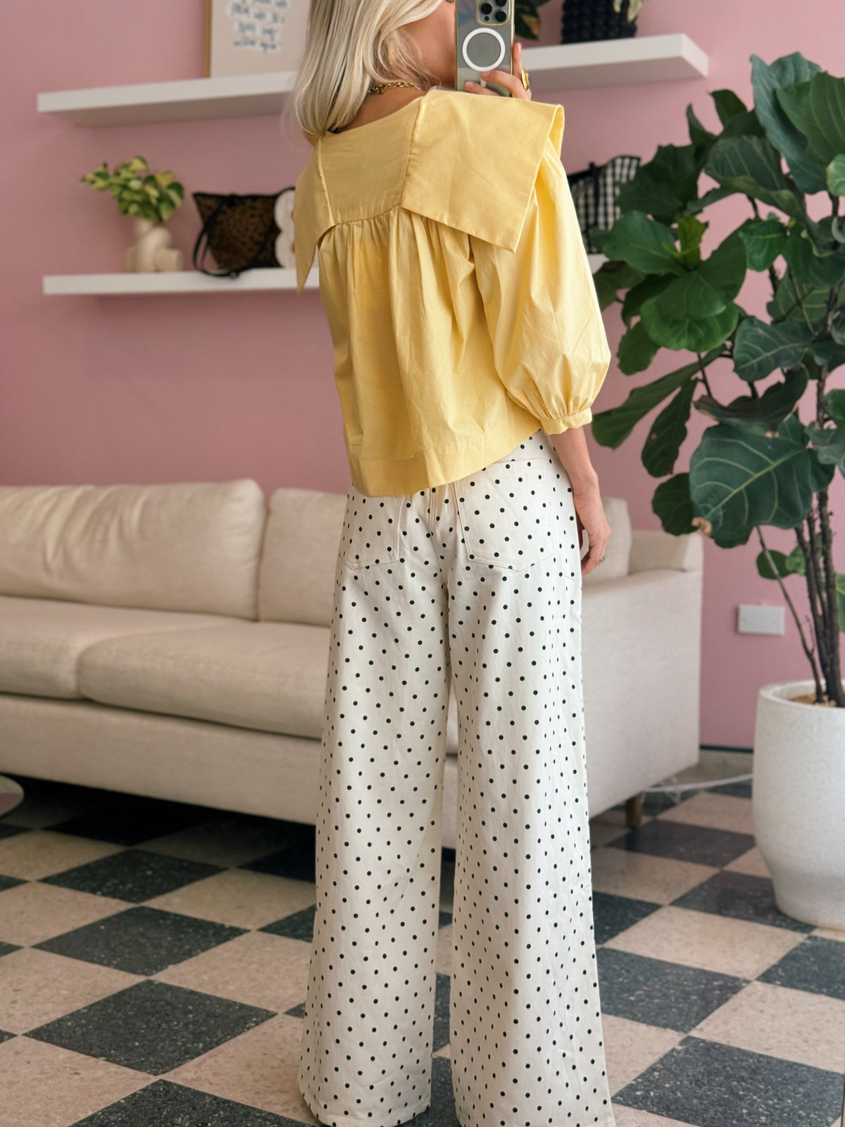 Yellow Collar Blouse