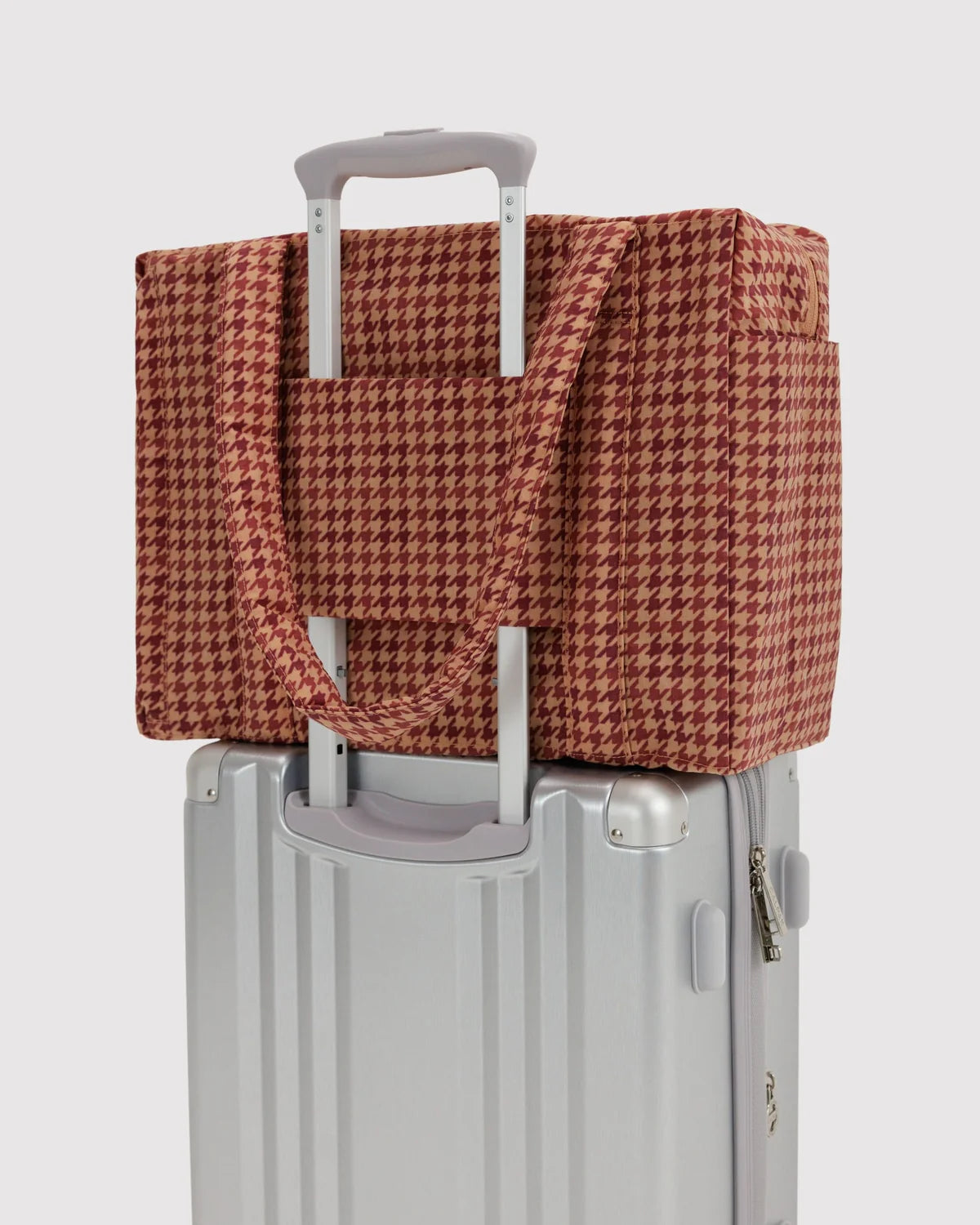 Small Cloud Carry-On - Tan Houndstooth