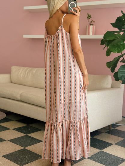 White Peach Maxi Dress