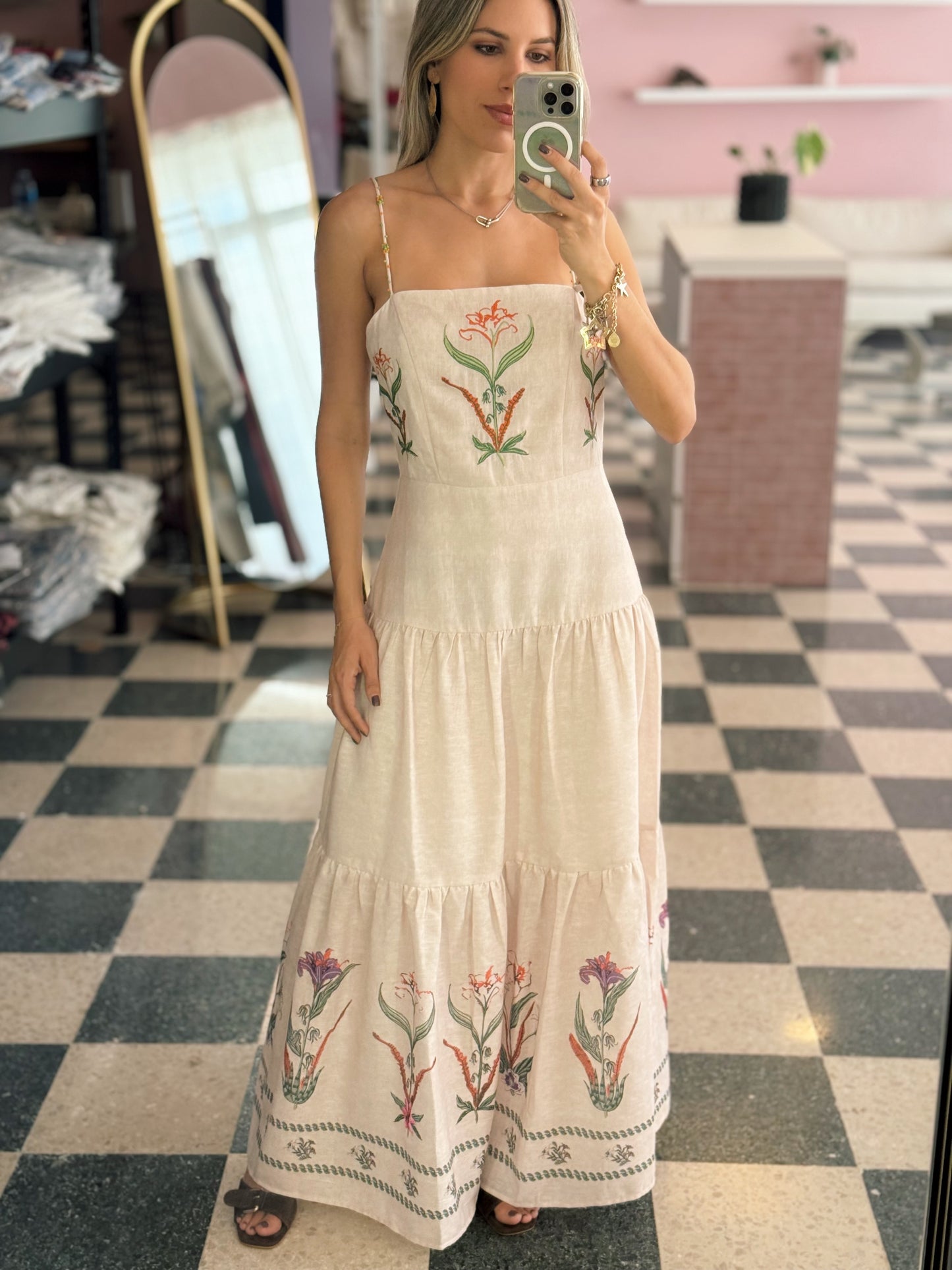 Ivory Embroidered Dress