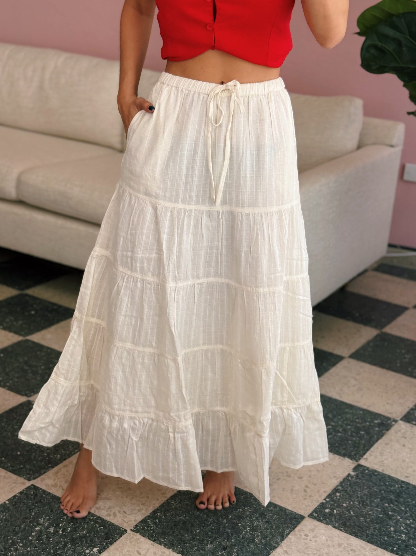 Gardenia White Skirt